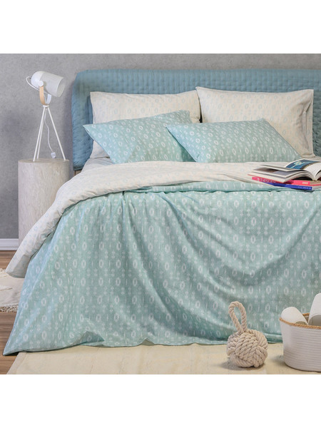Melinen Σετ Σεντόνια Υπέρδιπλα 235x270 Casual Line River Aqua