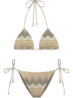 Mc2 Saint Barth Bikini Set Τριγωνάκι Χακί LVY0001-02022L