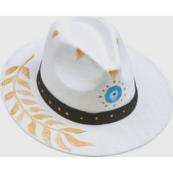 Verde Γυναικείο Καπέλο Fedora Ψάθινο Λευκό 05-0825