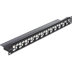 DeLOCK 43278 Patch Panel Keystone Rack 1U 19" 24 Θυρών