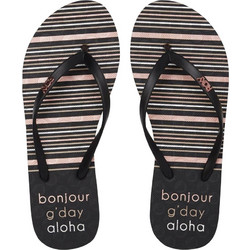Roxy Viva Stamp II Γυναικείες Σαγιονάρες Μαύρες ARJL100683-BLK