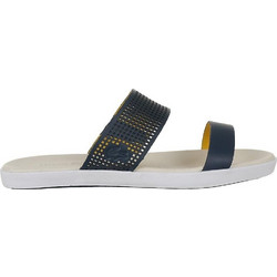 Lacoste Natoy Δερμάτινες Γυναικείες Παντόφλες Καλοκαιρινές Navy Μπλε 7-31CAW0133326