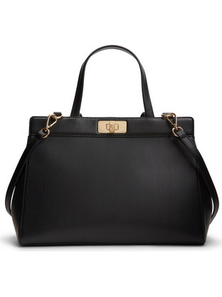 Tommy Hilfiger Modern Satchel Γυναικεία Τσάντα Χειρός από Δερματίνη Μαύρη AW0AW18729-BDS