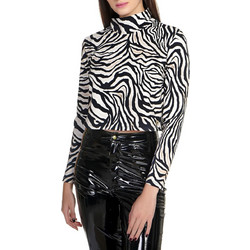 Kendall + Kylie Γυναικείο Χειμερινό Crop Top Λευκό Μαύρο KKW3711663