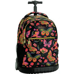 Back Me UP Hallmark Strawberry Fly Σχολική Τσάντα Τρόλεϊ Δημοτικού Μαύρη 333-52074
