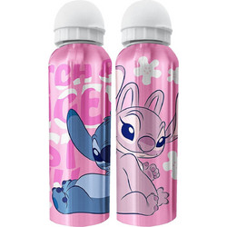 Justnote Stitch & Angel Παιδικό Παγούρι Αλουμινίου Ροζ 500ml