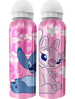 Justnote Stitch & Angel Παιδικό Παγούρι Αλουμινίου Ροζ 500ml
