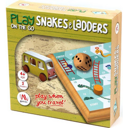 Mathv Play On The Go Snakes & Ladders Επιτραπέζιο Παιχνίδι για Παιδιά 4+ Ετών για 2 Παίκτες
