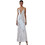 Mix & Match Serena Maxi Καλοκαιρινό Φόρεμα για Γάμο / Βάπτιση Αμπιγιέ & Παγιέτες Λευκό SS2624