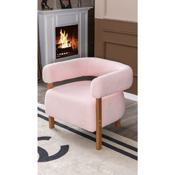 Stewe Home Πολυθρόνα Ροζ STE-026777-V58477
