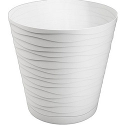 Don-Plast Tedi Γλάστρα Στρογγυλή Πλαστική Λευκή 25x25cm DT25-01