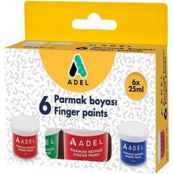 Adel Σετ Δακτυλομπογιές 6x25ml 117632
