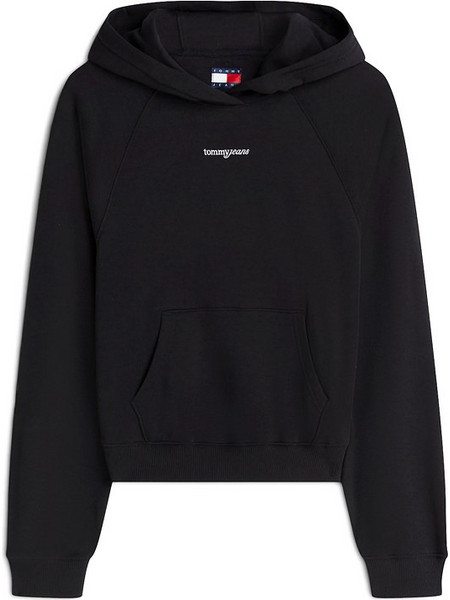 Tommy Jeans Γυναικείο Φούτερ με Κουκούλα & Τσέπες Μαύρο DW0DW22825-BDS