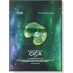 Tenzero Glow Cica Sheet Μάσκα Προσώπου για Ενυδάτωση & Καταπράυνση 1τμχ