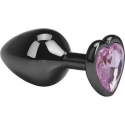 Guilty Toys Heart Large Πρωκτική Σφήνα Diamond Plug 9.3cm Μαύρη Μωβ
