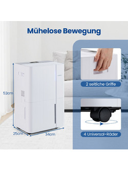 Costway ES10545DE-WH Αφυγραντήρας 40lt