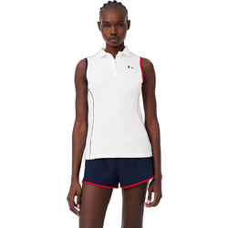 Lacoste Γυναικεία Μπλούζα Polo Αμάνικη Λευκή DF0869-001