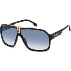 Carrera CA1014/S 2M2/0865 Ανδρικά Γυαλιά Ηλίου Μάσκα Κοκάλινα Μαύρα με Μπλε Φακό