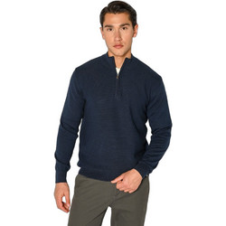 Sogo Ανδρικό Πουλόβερ με Φερμουάρ Navy Μπλε 24539-392-935