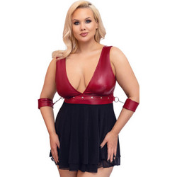 Cottelli Sexy Φόρεμα Μαύρο Κόκκινο 27414581051