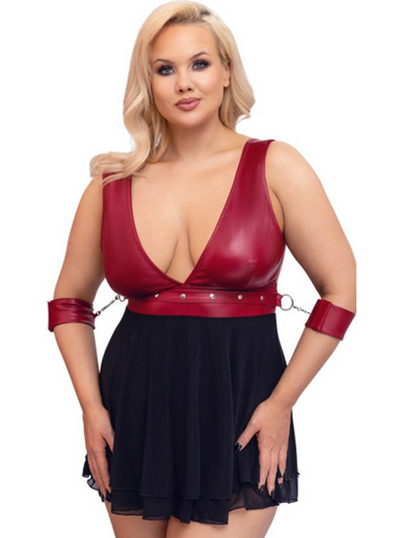 Cottelli Sexy Φόρεμα Μαύρο Κόκκινο 27414581051