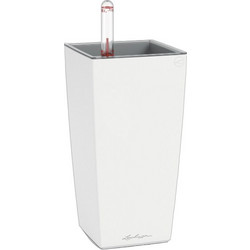 Lechuza Mini-Cubi Αυτοποτιζόμενη Γλάστρα Εσωτερικού Χώρου Τετράγωνη Πλαστική Λευκή 9.5x9.5x18.5cm 18110