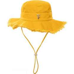 Feel & Touch Καπέλο Boater Υφασμάτινο Κίτρινο 1889086125004