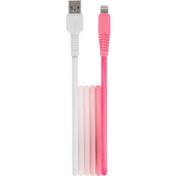 Setty KGA-L-1.52420 Braided USB-A to Lightning Cable 1.5m White Pink