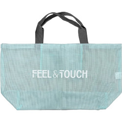 Feel & Touch SL Υφασμάτινη Τσάντα Θαλάσσης Ώμου Γαλάζια 21x39cm 5206480699122