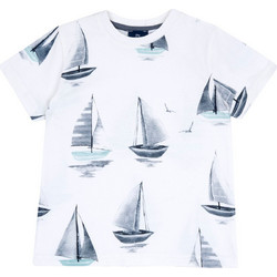 Chicco Παιδικό T-Shirt Κοντομάνικο Λευκό Navy Μπλε 007932-030