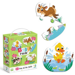Παιδικό Puzzle Dodo Μια Μέρα στη Φάρμα 2+3+4+4 Κομμάτια