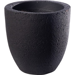 Supergreens Botani Γλάστρα Στρογγυλή Τσιμεντένια Μαύρη 20x20cm A-7470-8