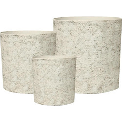 Supergreens Ivory Rise Γλάστρα Στρογγυλή Εκρού 28x28cm A-2380-8