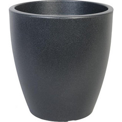 Plastona Nepheli Leather Γλάστρα Εσωτερικού Χώρου Στρογγυλή Πλαστική Navy Μπλε Ανθρακί 60x60cm 030NEPH60AN