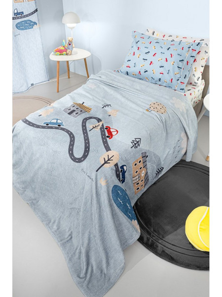 Guy Laroche Roadtrip Παιδική Κουβέρτα Fleece 160x220 Γαλάζια