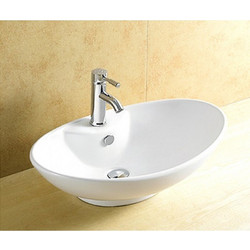 Inter Ceramic Επικαθήμενος Νιπτήρας Μπάνιου Οβάλ Πορσελάνης 65x43x20.5cm Λευκός ICB846