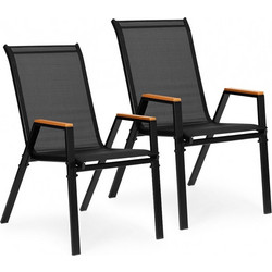 Multihome Πολυθρόνα Κήπου Μεταλλική Μαύρη 2τμχ SC-092W-2-1