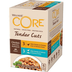 Wellness Core Tender Cuts Fillets Adult Grain Free with Chicken & Salmon 6x85gr