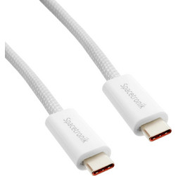 Spacetronik KU43SPC012W Braided USB-C to USB-C 240W 1.2m White