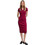 DKNY Midi Καλοκαιρινό Καθημερινό Φόρεμα Μπορντό DJ6R0542-71E2