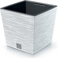 Next Furu Γλάστρα Τετράγωνη Πλαστική Γκρι 23.5x24x24cm 33540-00