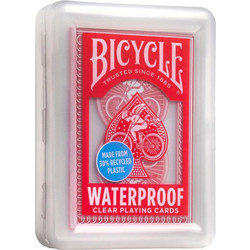 Bicycle Waterproof Τράπουλα Πλαστική Διαφανής Κόκκινη 130015678