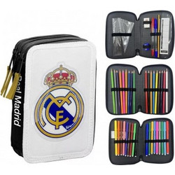 Cerda Real Madrid Κασετίνα Γεμάτη με 3 Θήκες Λευκή 2700001656