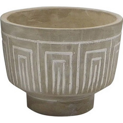 MarHome Κασπώ Δαπέδου με Βάση Μπεζ Λευκό 12x9cm 06-23470