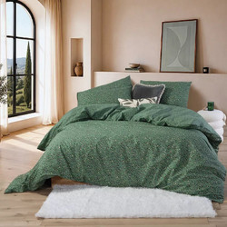 Nef-Nef Σετ Σεντόνια King Size Βαμβακερά με Λάστιχο 180x200+35 Wild Green