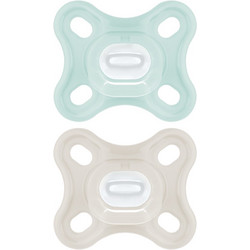 Mam Comfort Ορθοδοντικές Πιπίλες Σιλικόνης 0-3m Μπεζ Πράσινο Mint 3τμχ