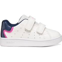 Geox Eclyper Παιδικά Sneakers Λευκά Navy Μπλε Φούξια B365MA0BCKCC0006
