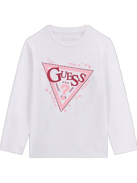 Guess Παιδικό T-Shirt Μακρυμάνικο Λευκό K6YI02K3663-G011
