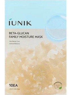 iUNIK Beta-Glucan Family Sheet Μάσκα Προσώπου για Ενυδάτωση 1τμχ