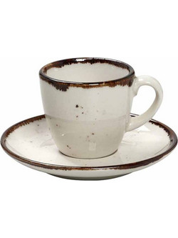 Espiel Terra Φλιτζάνι Espresso Πορσελάνης Λευκό 90ml TLK112K6